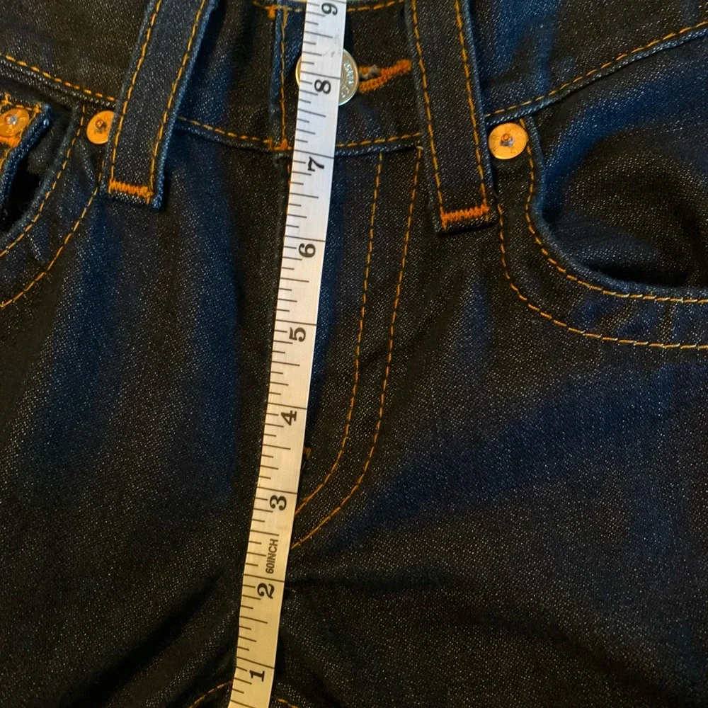 True Religion 28 x 28 Blue Denim Jeans World Tour straight 27 dark Ankle NEW - Picture 8 of 13